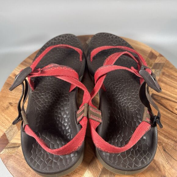 Chaco Updraft Toe Loop Sandal Gray Red Women size 9 - Picture 5 of 7